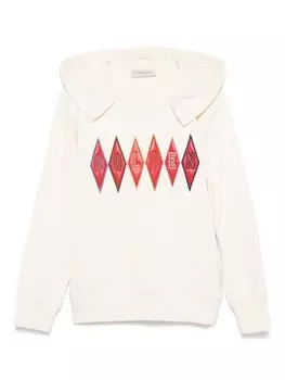Golden Goose Kids худи с нашивкой, белый