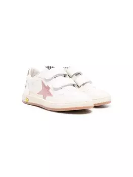 Golden Goose Kids кеды Ball Star на липучках, белый