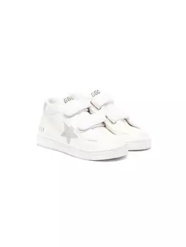 Golden Goose Kids кеды June с нашивками, белый