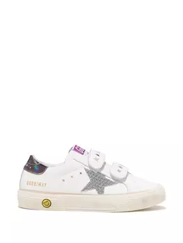 Golden Goose Kids кеды May на липучках, белый
