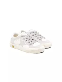 Golden Goose Kids кеды May с блестками, белый