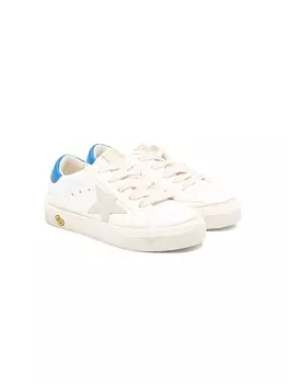 Golden Goose Kids кеды May с нашивкой, белый