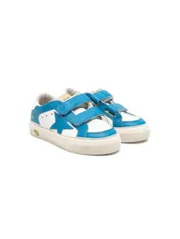 Golden Goose Kids кеды May School на липучках, белый