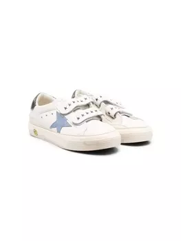 Golden Goose Kids кеды на липучках, нейтральный цвет