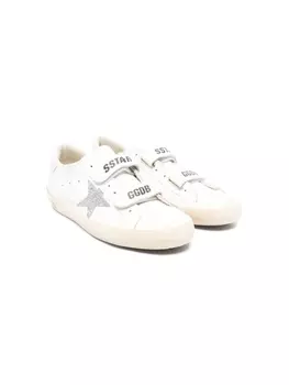 Golden Goose Kids кеды Old School на липучках, белый