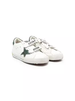 Кеды детские Golden Goose Kids Old School Young на липучках, белый