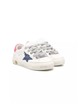 Golden Goose Kids кеды с логотипом, белый