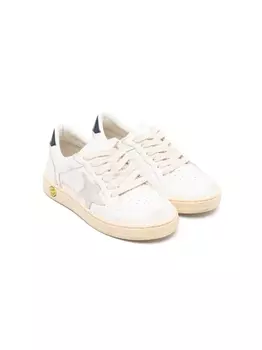 Golden Goose Kids кеды с нашивками, белый