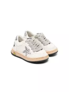 Golden Goose Kids кеды с нашивками, серый