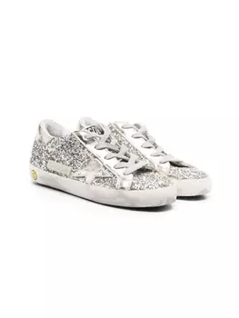 Golden Goose Kids кеды Super-Star, серебристый