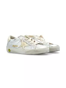 Golden Goose Kids кеды Super-Star, серебряный