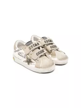 Golden Goose Kids кеды Superstar на липучках, белый