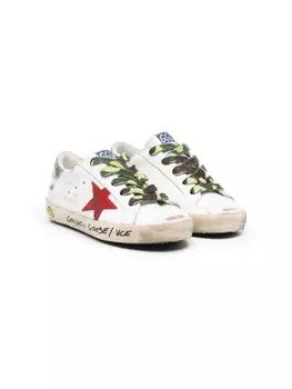 Golden Goose Kids кеды Superstar с эффектом потертости, белый