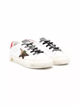 Golden Goose Kids кеды Superstar с эффектом потертости, белый