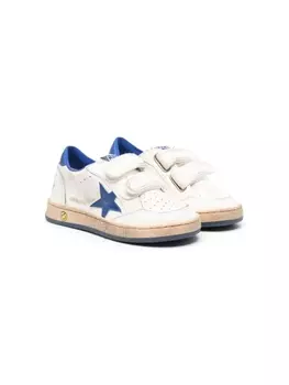 Golden Goose Kids кроссовки Ballstar на липучках, белый
