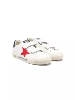 Golden Goose Kids кроссовки на липучках, белый