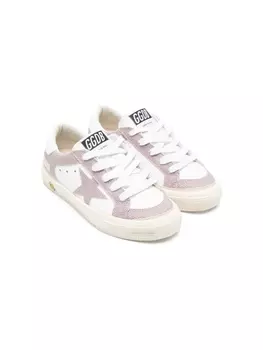 Golden Goose Kids кроссовки с блестками, белый