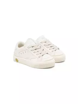Golden Goose Kids кроссовки с нашивками, белый