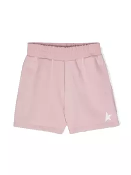 Golden Goose Kids шорты с блестками, розовый