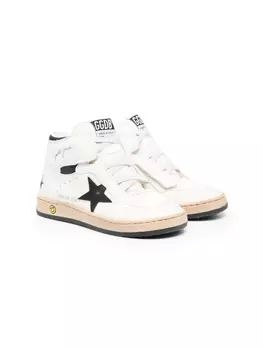 Golden Goose Kids высокие кеды Sky Star, белый