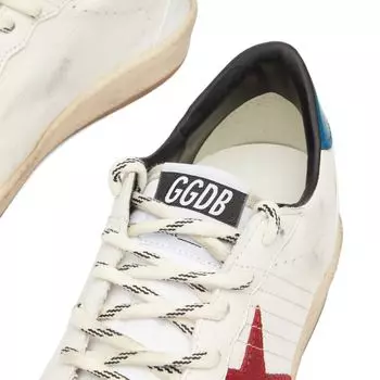 Golden Goose Кожаные Кроссовки Ball Star с орнаментом, синий