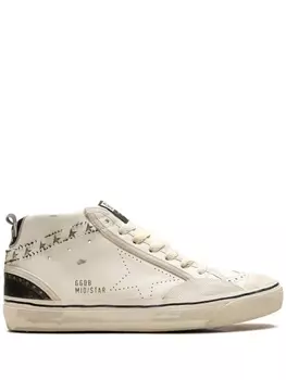 Golden Goose кроссовки Mid Star "Бело-черные", белый