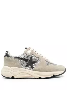 Golden Goose кроссовки Running Sole с блестками, серый