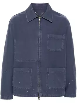 Golden Goose куртка из потертого денима, синий