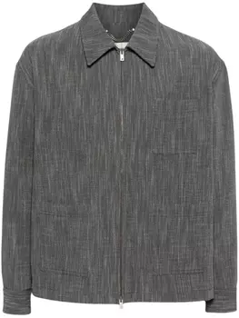 Golden Goose меланжевая куртка-рубашка из смесовой шерсти, серый