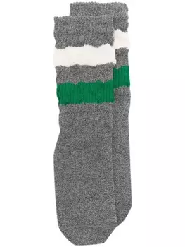 Golden Goose меланжевые носки с отделкой в полоску, серый