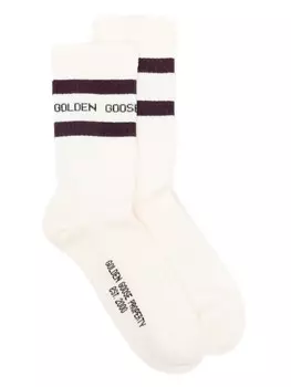 Golden Goose носки с эффектом потертости, белый