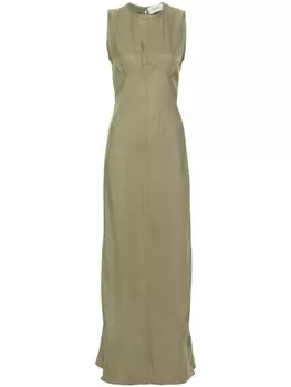 Golden Goose платье миди без рукавов, зеленый