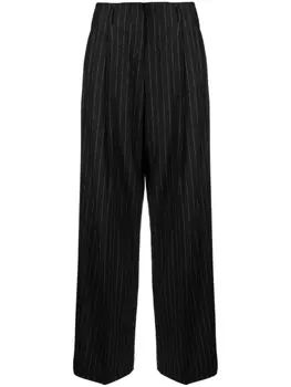 Golden Goose прямые брюки из вирджинской шерсти, серый