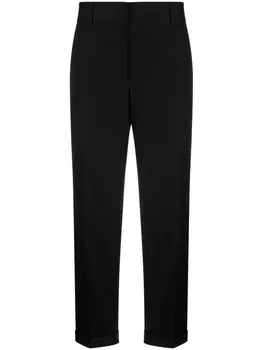 Golden Goose прямые брюки с нашивкой-логотипом, черный