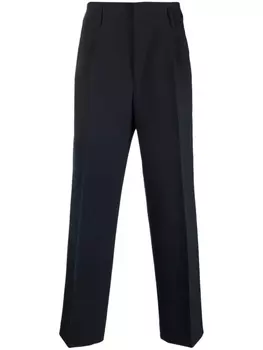 Golden Goose прямые брюки со складками, синий