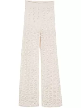 Golden Goose расклешенные брюки в технике кроше, белый