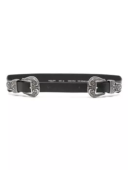 Golden Goose ремень с двумя пряжками, черный