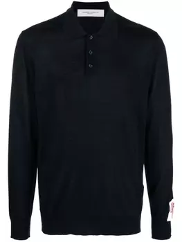 Golden Goose рубашка поло из необработанной шерсти, синий