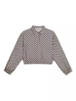 Golden Goose рубашка поло с геометрическим принтом, черный