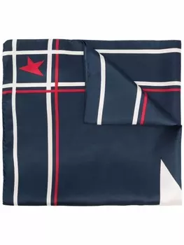 Golden Goose шелковый платок с принтом, синий