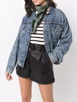 Golden Goose шелковый платок с узором, зеленый