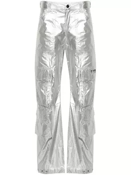 Golden Goose широкие брюки карго, серебристый