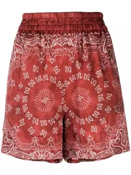 Golden Goose шорты с принтом, красный