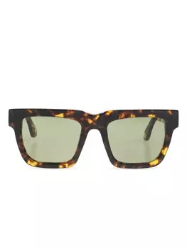 Golden Goose солнцезащитные очки в квадратной оправе, коричневый