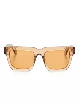Golden Goose солнцезащитные очки в квадратной оправе, коричневый