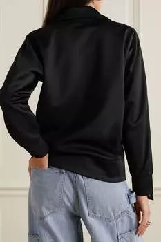 GOLDEN GOOSE спортивная куртка из джерси с принтом и отделкой в рубчик Star, черный