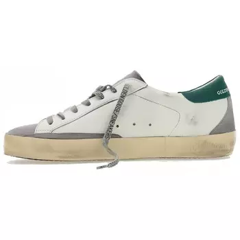 Golden Goose Super-Star White Silver Green