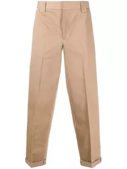 Golden Goose укороченные брюки чинос прямого кроя, нейтральный цвет