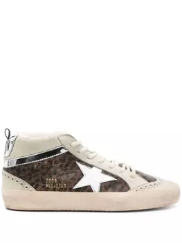 Golden Goose высокие кеды Mid Star, коричневый