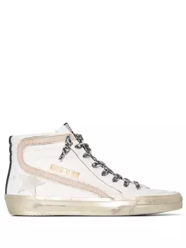 Golden Goose высокие кеды Slide, белый